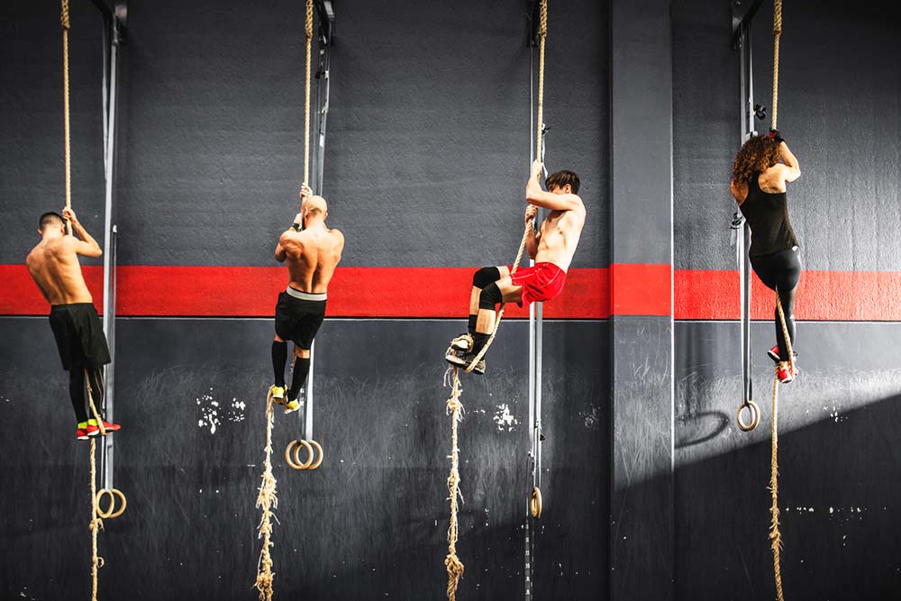 group climbing ropes