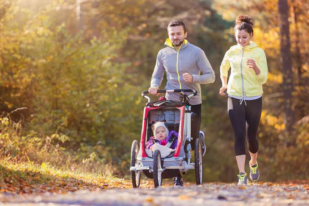 family running in the fall