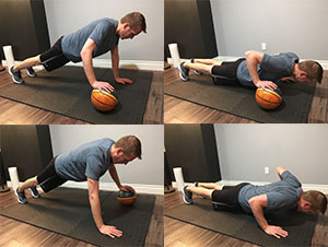 push up with ball
