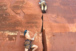 Climbers in the crack