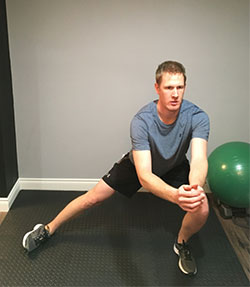 Lateral lunge exercise
