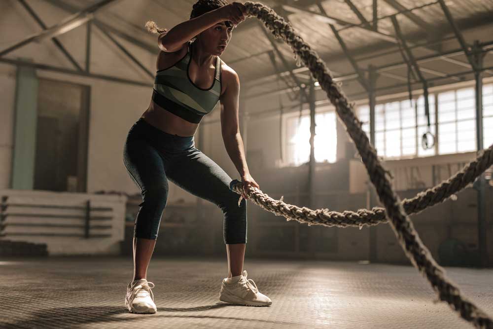Heavy ropes exercise