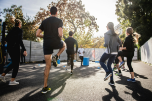 Group workout class